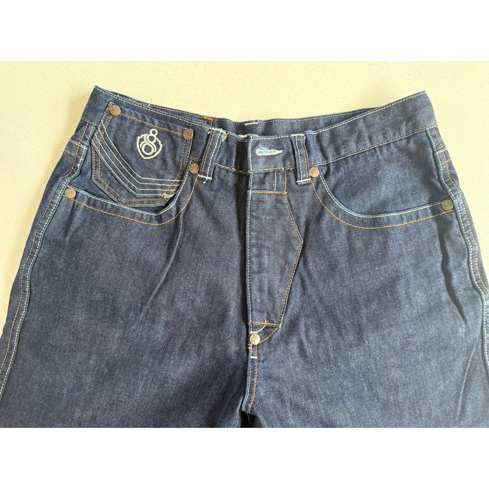 Eight 732 Baggy Jeans Men 36x34 Medium Wash Denim Relaxed Whisker Fade Sk8r VTG - Picture 4 of 10